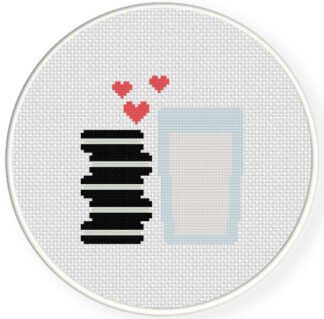 Milk And Cookies Cross Stitch Pattern