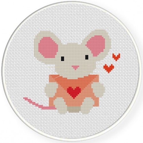 Mouse Post Cross Stitch Pattern - Daily Cross Stitch