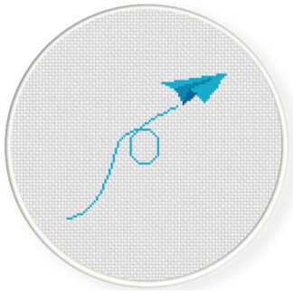Paper Plane Cross Stitch Pattern
