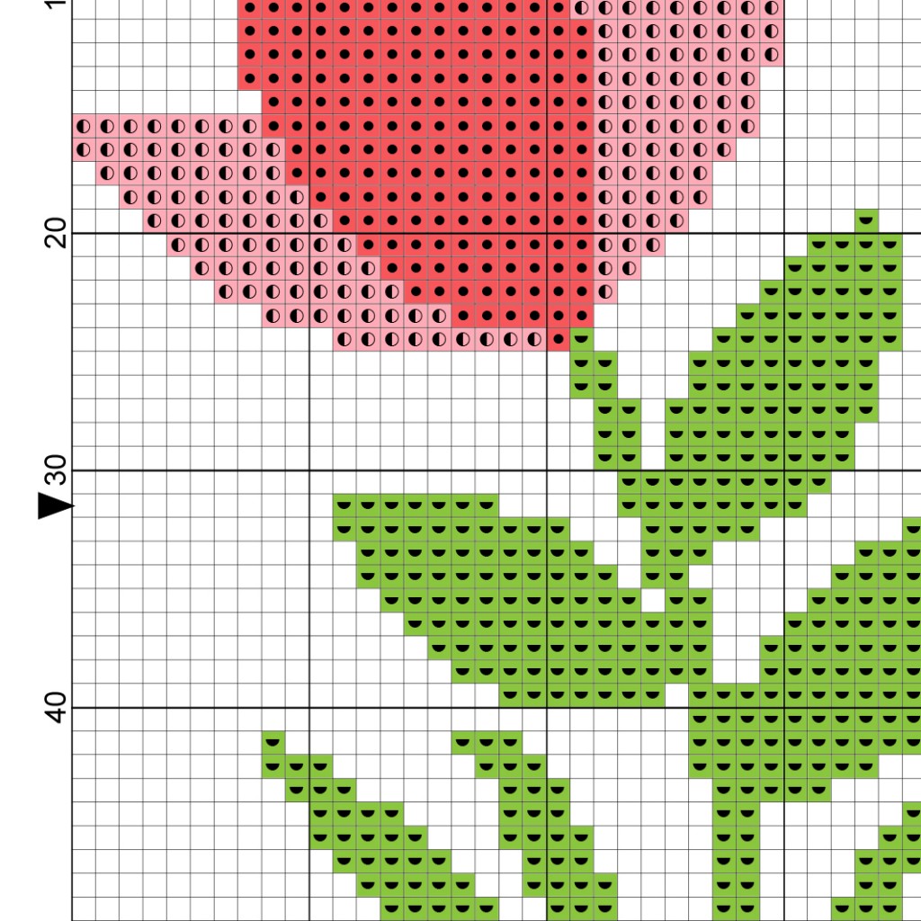 Pink Cute Flowers Cross Stitch Pattern – Daily Cross Stitch