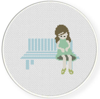 Sitting Girl Cross Stitch Pattern