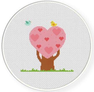 Tree Heart Cross Stitch Pattern