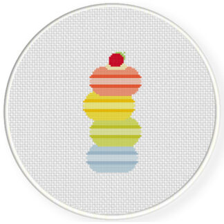 Charts Club Members Only: Yummy Macarons Cross Stitch Pattern
