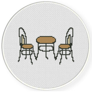 2 Chairs 1 Table Cross Stitch Pattern