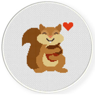 Acorn Hug Cross Stitch Pattern