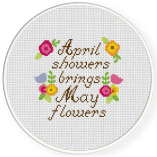 April Showers Cross Stitch Pattern