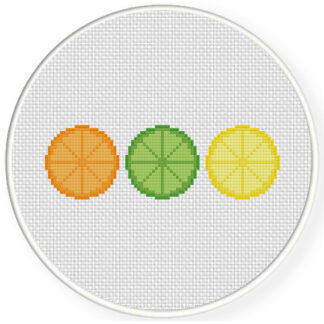 Citrus Fruit Slices Cross Stitch Pattern
