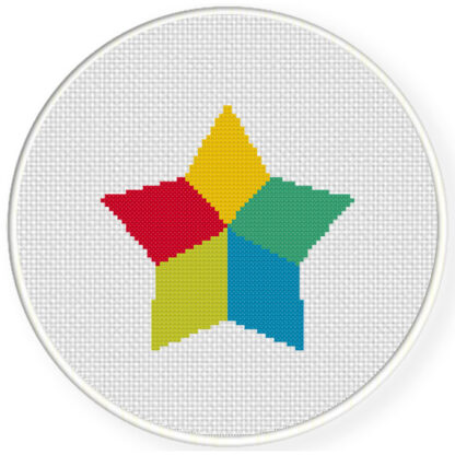 Colorful Star Cross Stitch Pattern – Daily Cross Stitch
