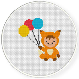 Fox Boy Cross Stitch Pattern