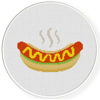 Hot Dog Cross Stitch Pattern