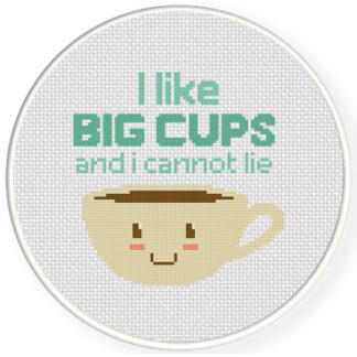 Charts Club Members Only: I like Big Cups Cross Stitch Pattern