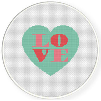 Charts Club Members Only: Love Heart Cross Stitch Pattern