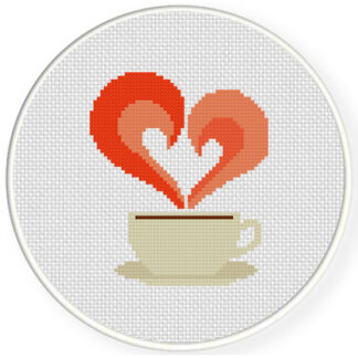Charts Club Members Only: Love My Coffee Cross Stitch Pattern