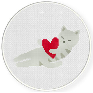 Sleep Kitty Love Cross Stitch Pattern
