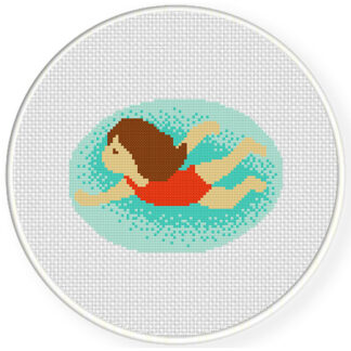 Summer Swimming Cross Stitch Pattern