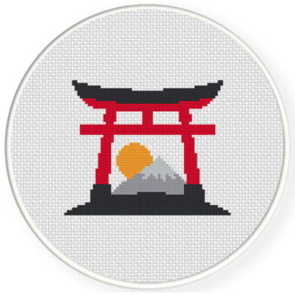 Charts Club Members Only: Torii Gate Cross Stitch Pattern