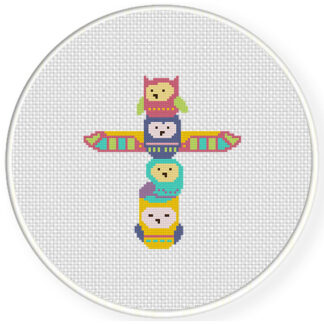 Totem Owl Cross Stitch Pattern