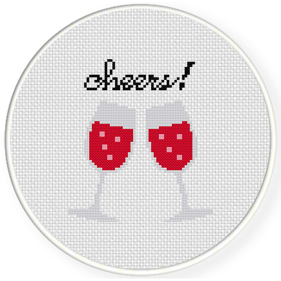 Charts Club Members Only: Wine and Glass Cross Stitch Pattern – Daily Cross  Stitch