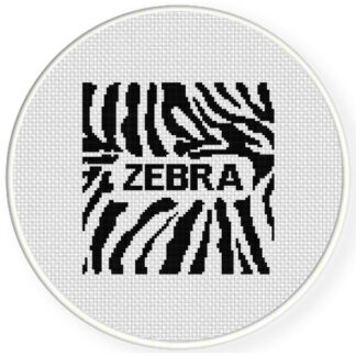 Charts Club Members Only: Zebra Pattern Cross Stitch Pattern