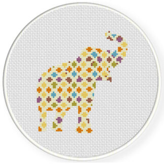 Charts Club Members Only: Abstract Elephant Cross Stitch Pattern
