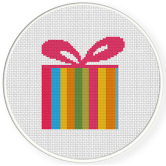 Colorful Gift Cross Stitch Pattern