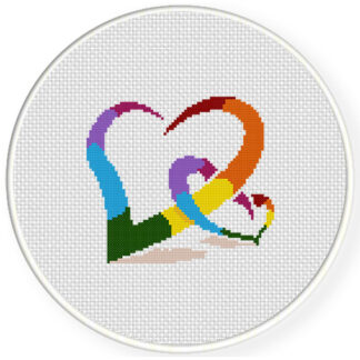 Charts Club Members Only: Colorful Hearts Cross Stitch Pattern