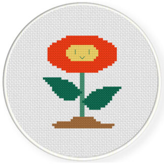 Happy Flower Cross Stitch Pattern