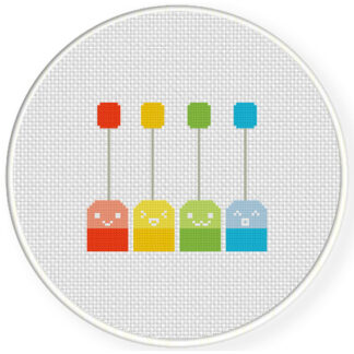 Happy Teabags Cross Stitch Pattern