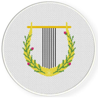 Harp Cross Stitch Pattern