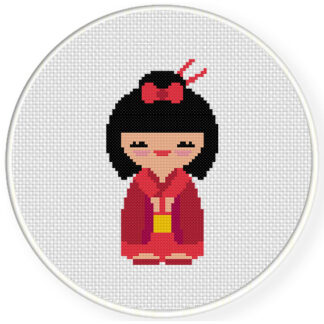 Japanese Doll Cross Stitch Pattern