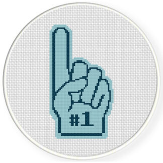 Number One Fan Cross Stitch Pattern