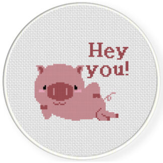 Charts Club Members Only: Pig: Hey You! Cross Stitch Pattern