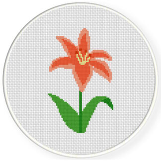 Charts Club Members Only: Pink Lily Cross Stitch Pattern