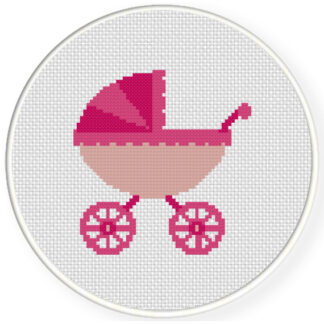Charts Club Members Only: Pink Stroller Cross Stitch Pattern