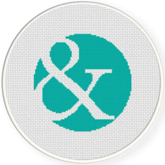 Ampersand Circle Cross Stitch Pattern