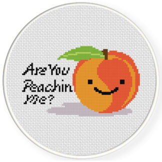 Charts Club Members Only: Are You Peachin Me Cross Stitch Pattern