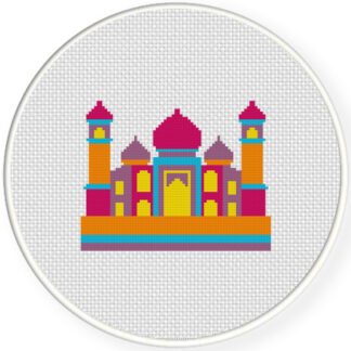 Charts Club Members Only: Colorful Taj Mahal Cross Stitch Pattern