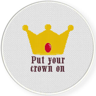 Charts Club Members Only: Cute Crown Cross Stitch Pattern