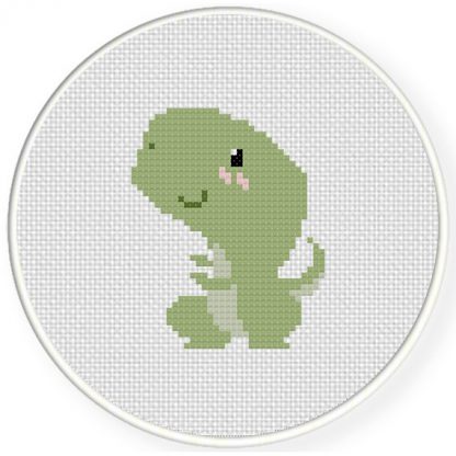 Cute T-Rex Cross Stitch Pattern – Daily Cross Stitch