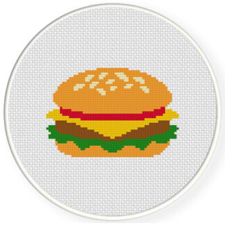 Charts Club Members Only: Delicious Burger Cross Stitch Pattern