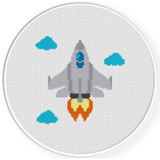 Fighter Jet Cross Stitch Pattern