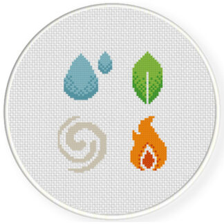 Charts Club Members Only: Four Elements Cross Stitch Pattern