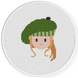 Charts Club Members Only: French Girl Cross Stitch Pattern