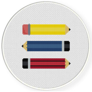 Charts Club Members Only: Fun Pencils Cross Stitch Pattern