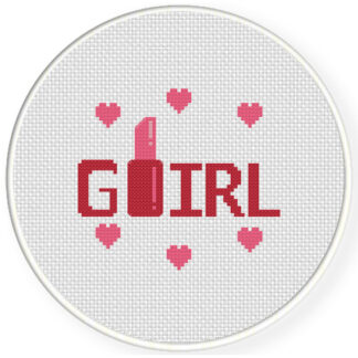 Charts Club Members Only: Girl Cross Stitch Pattern