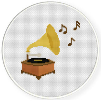 Grammophone Cross Stitch Pattern