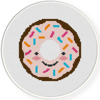 Happy Donut Cross Stitch Pattern
