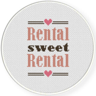 Rental Sweet Rental Cross Stitch Pattern