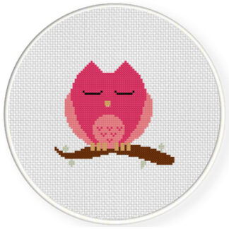 Sleeping Owl Cross Stitch Pattern