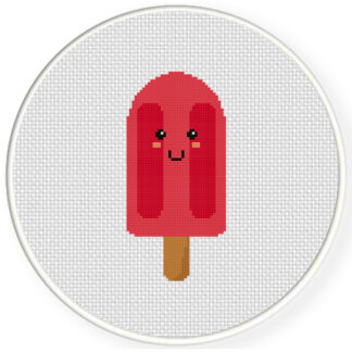 Strawberry Popsicle Cross Stitch Pattern